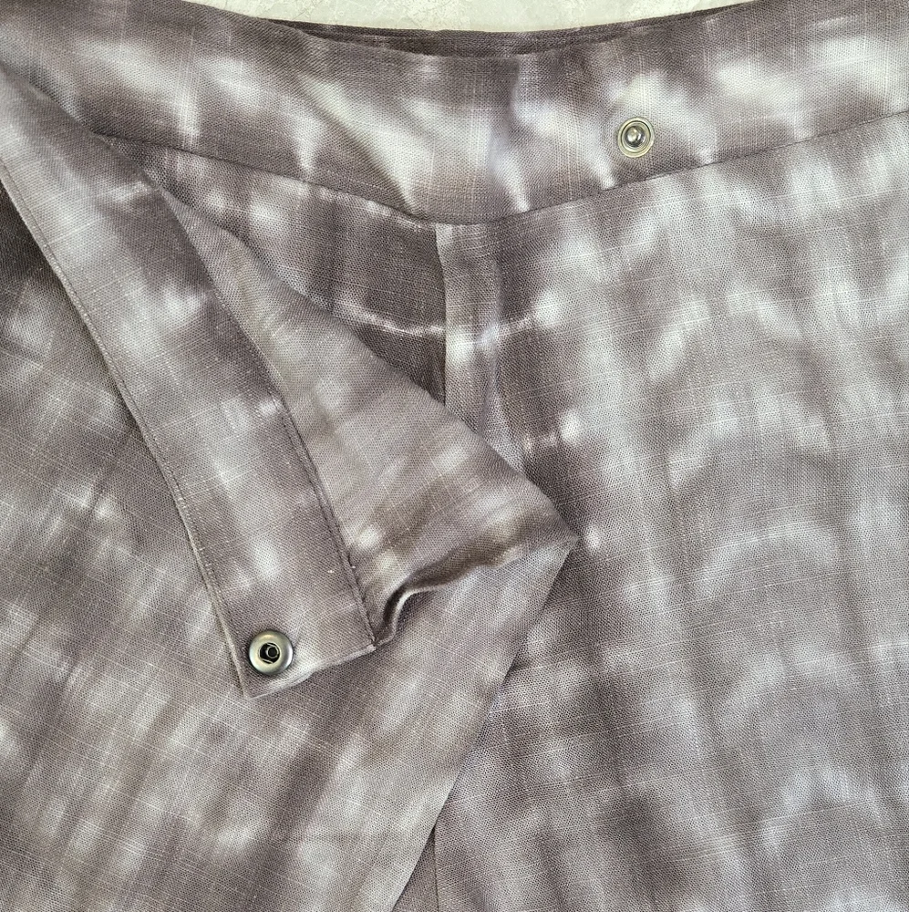 Zara Tie Dye Linen Blend Wrap Pants Size S NWT